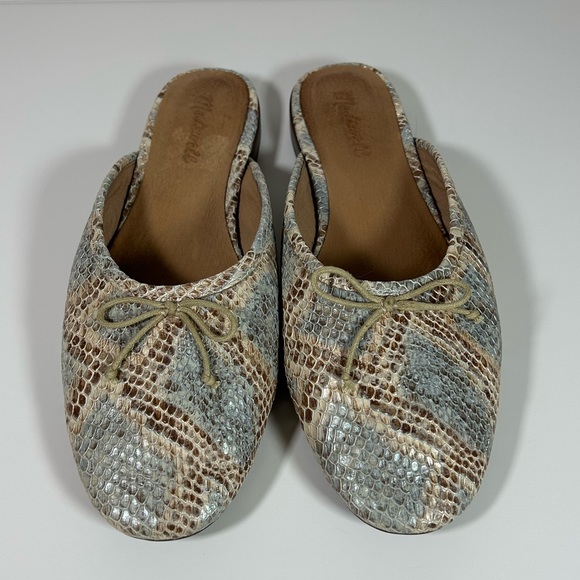 Madewell The Adelle Ballet Mule in Snake Embossed Leather - Picture 3 of 13